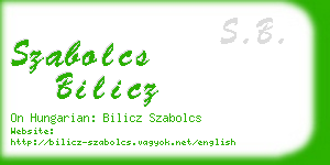 szabolcs bilicz business card